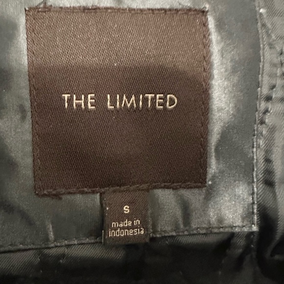 The Limited trench coat double breasted rain coat grey minimalist size small - Picture 2 of 3